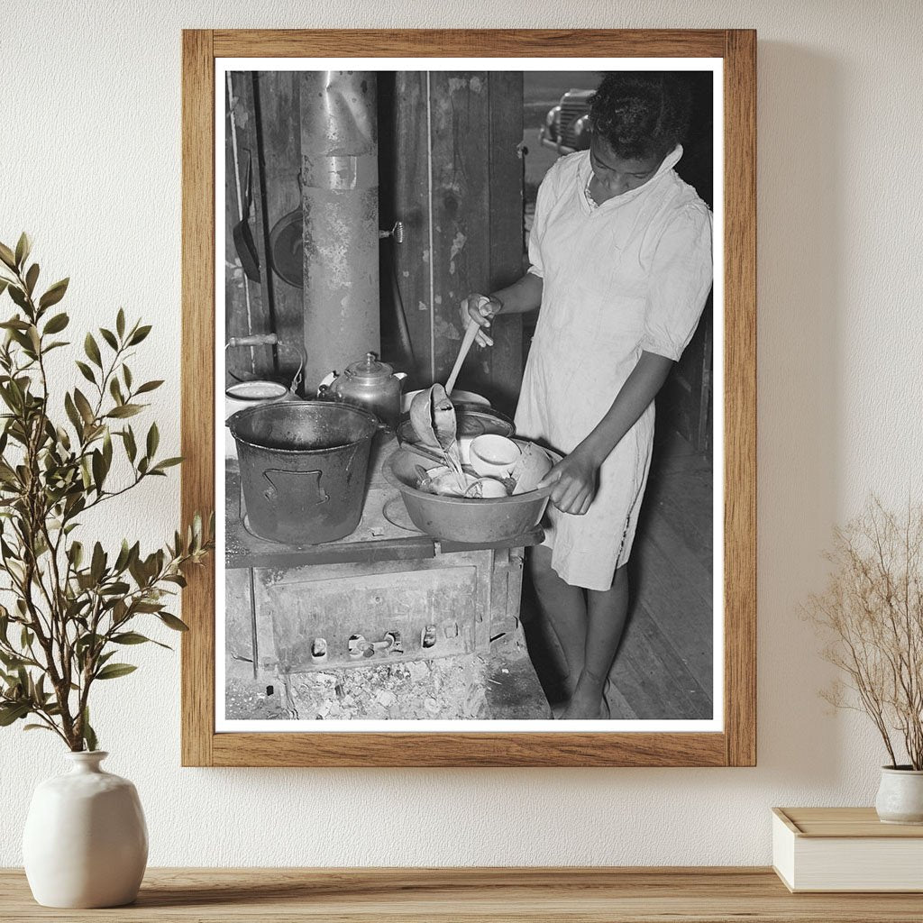 Daughter of Agricultural Laborer Washing Dishes 1939