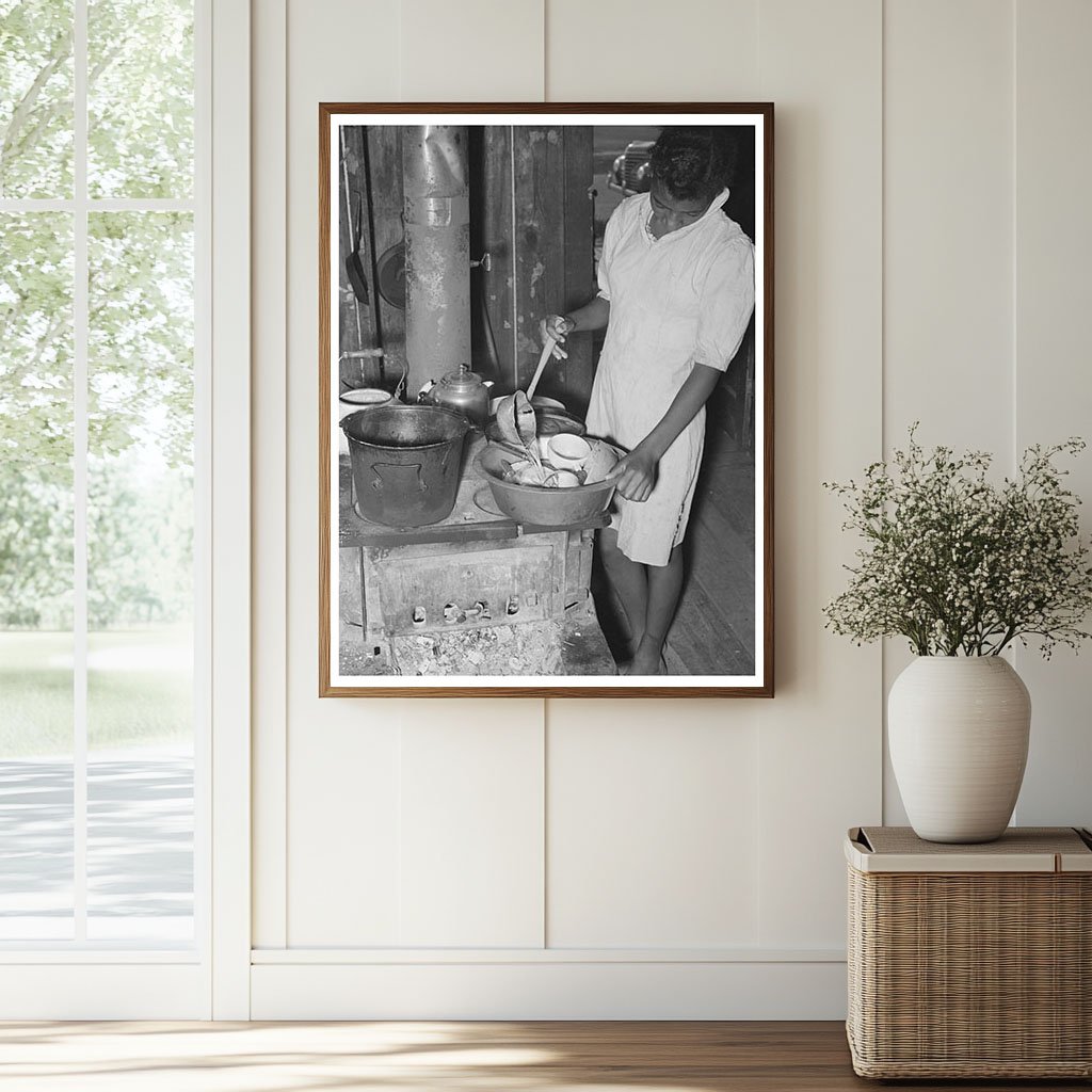 Daughter of Agricultural Laborer Washing Dishes 1939