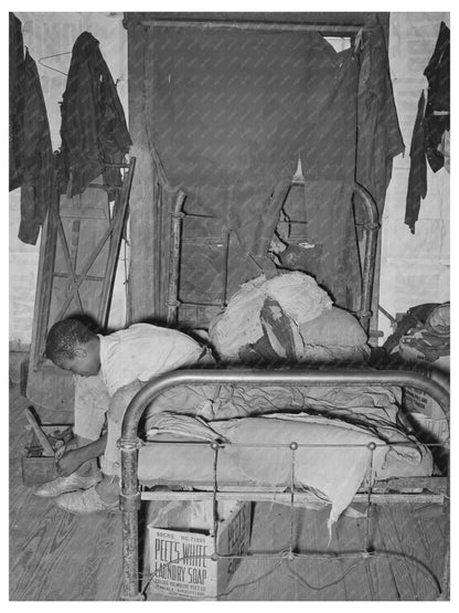 Muskogee Day Laborer Preparing Shoes June 1939