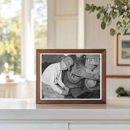 Migrant Steeplejack Working in Lincoln County Oklahoma 1939