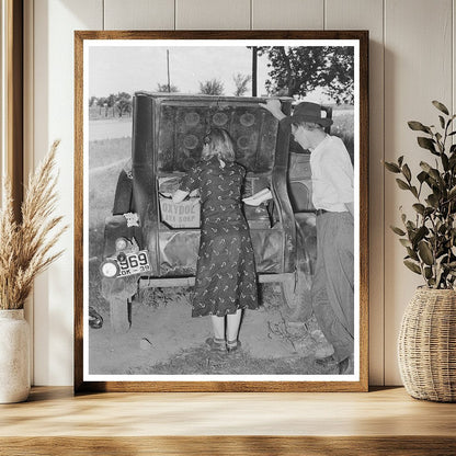 Migrants Loading Car Near Prague Oklahoma June 1939