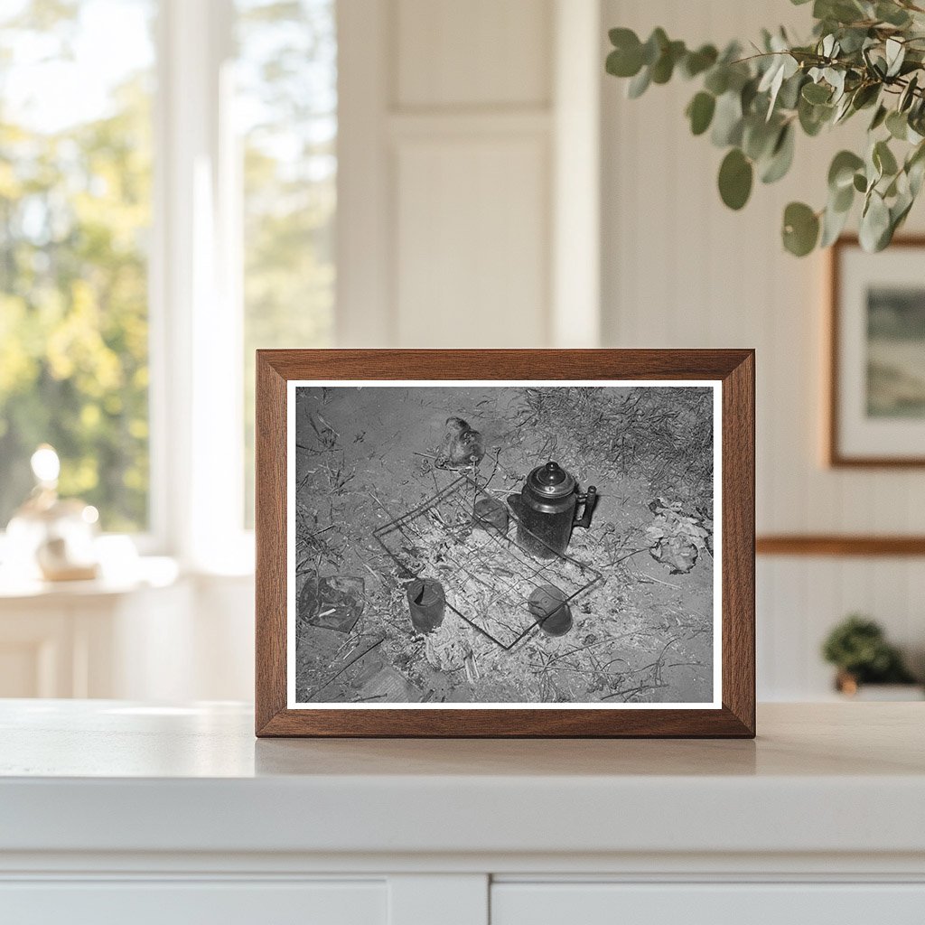 Migrant Workers Camp Fire near Prague Oklahoma 1939