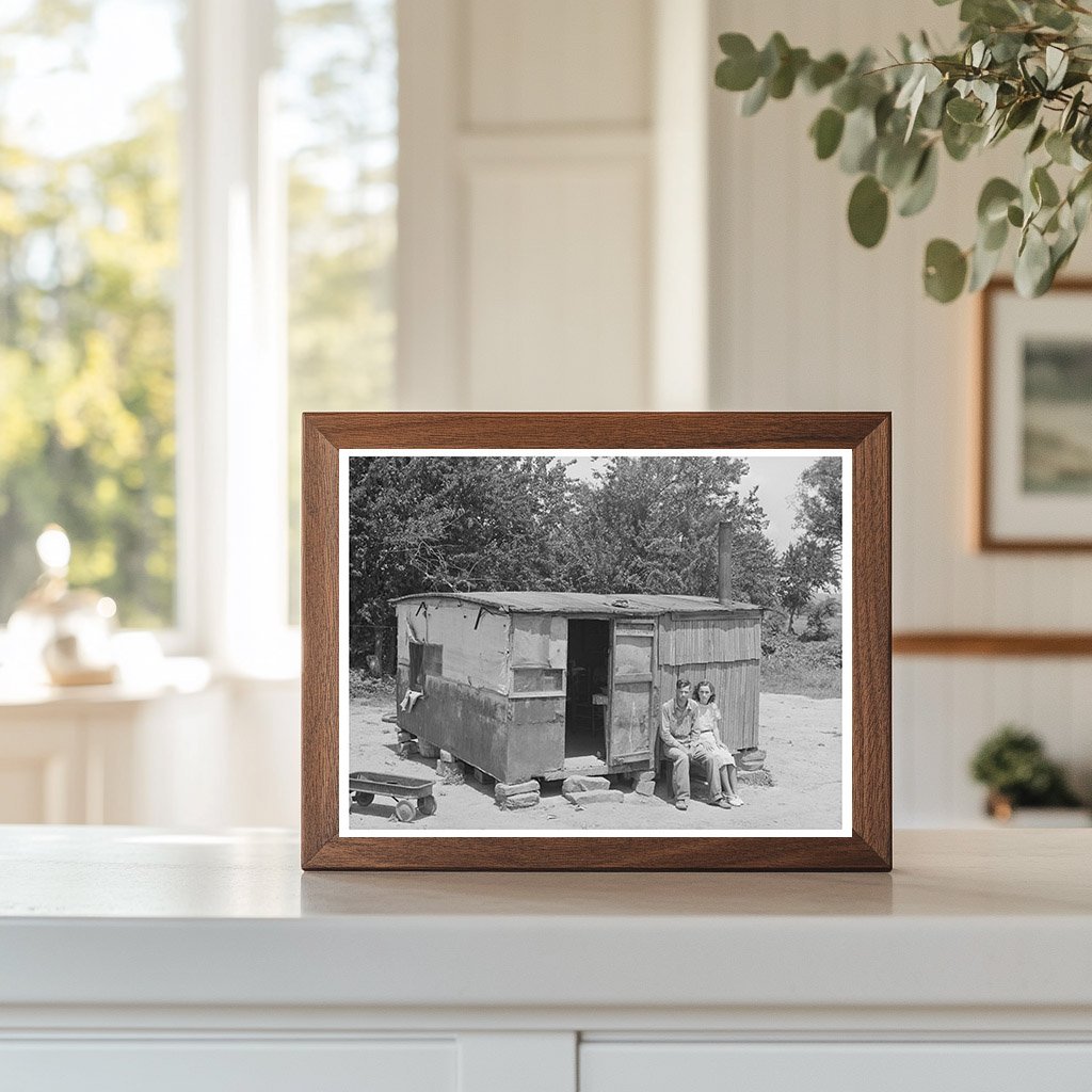 WPA Worker and Wife by Arkansas River June 1939