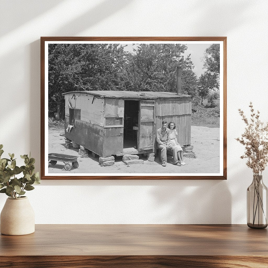 WPA Worker and Wife by Arkansas River June 1939