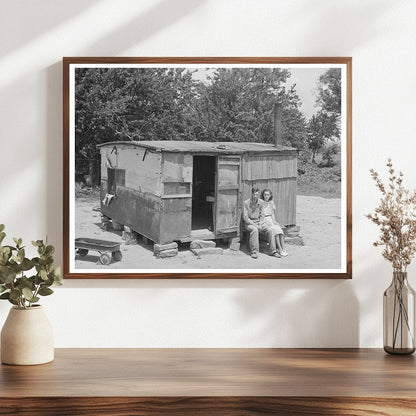 WPA Worker and Wife by Arkansas River June 1939