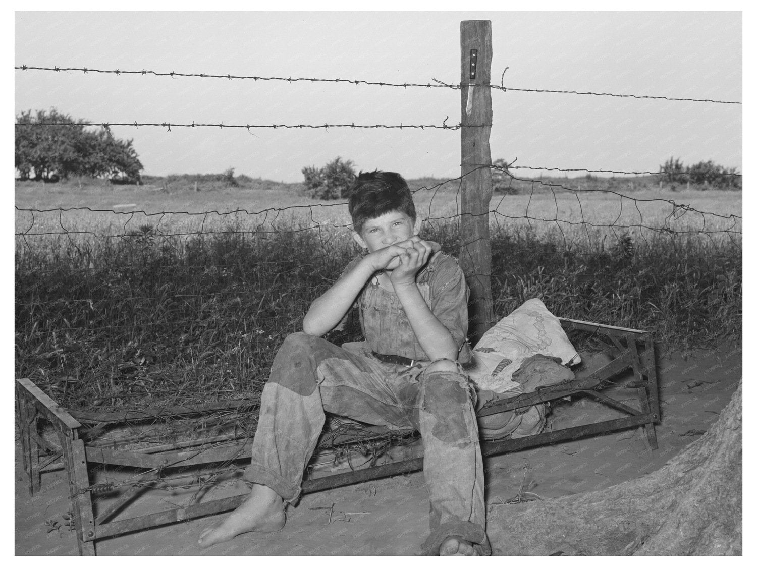 Son of Day Laborer in Oklahoma River Bottoms 1939