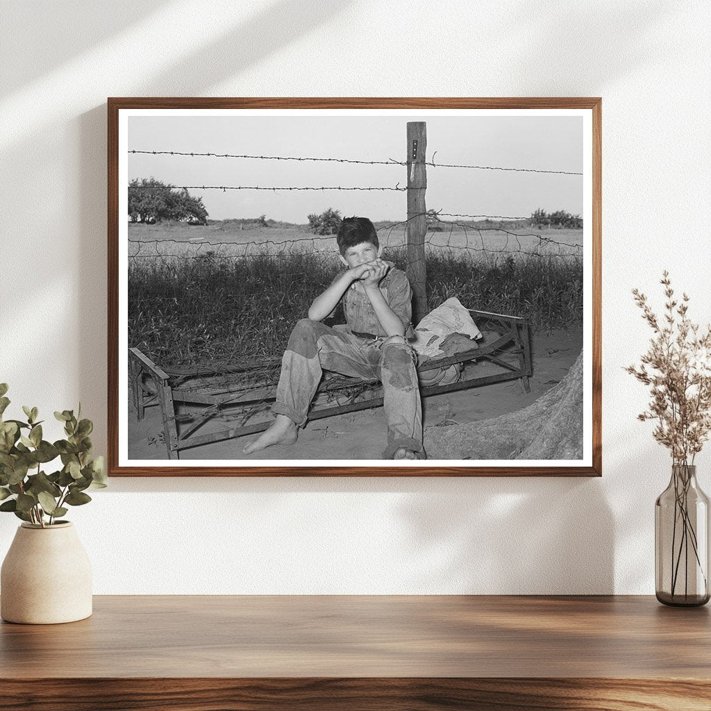 Son of Day Laborer in Oklahoma River Bottoms 1939