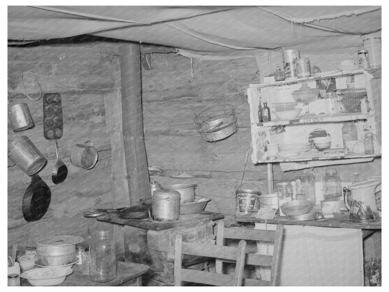 Migrant Workers Home Interior McIntosh County 1939
