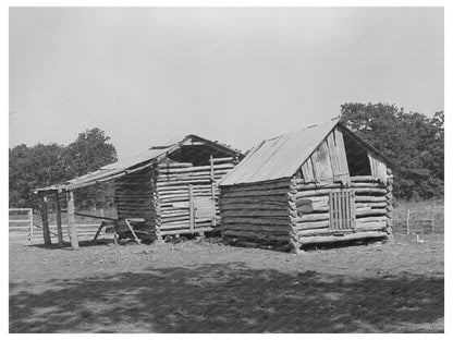 White Tenant Farmer Barns McIntosh County Oklahoma 1939