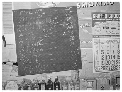 Wagoner County Oklahoma Farmers Price List June 1939