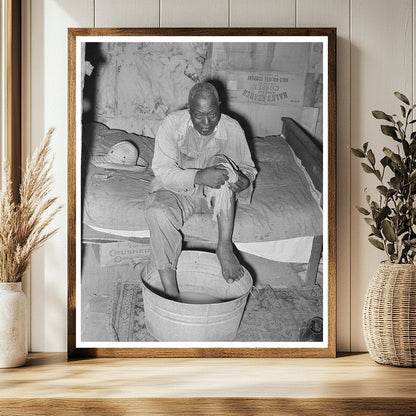 Agricultural Laborer Washing Feet Vian Oklahoma 1939