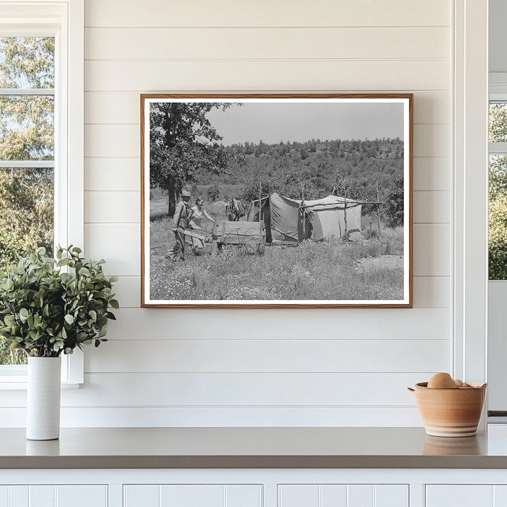 Migrant Laborers Camp near Vian Oklahoma June 1939