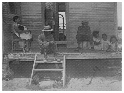 1939 Vintage Photo of Tenant Farming Family in Oklahoma