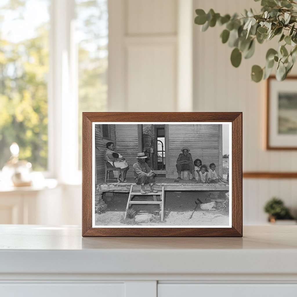 Tenant Farmer Family on Porch Wagoner County Oklahoma 1939