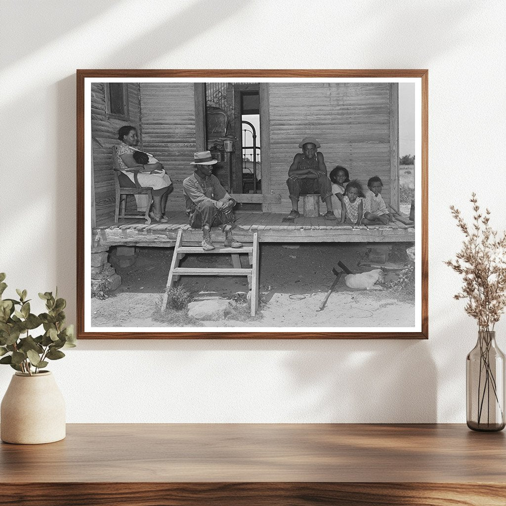 Tenant Farmer Family on Porch Wagoner County Oklahoma 1939