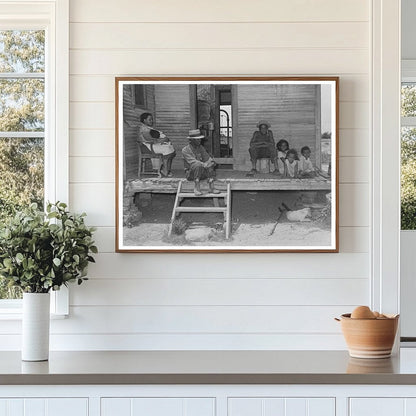 Tenant Farmer Family on Porch Wagoner County Oklahoma 1939