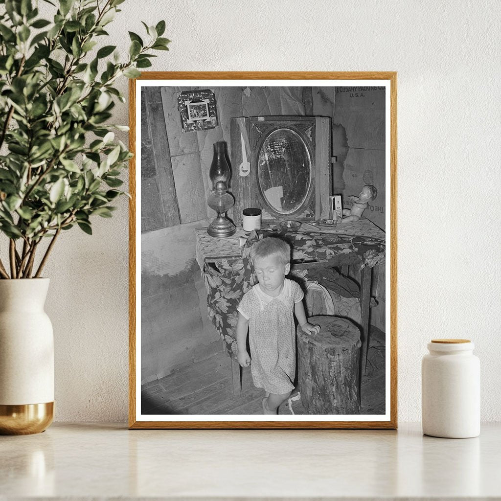 Child at Dressing Table in Vian Oklahoma June 1939