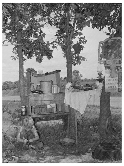 Family Camping in Rural Oklahoma June 1939