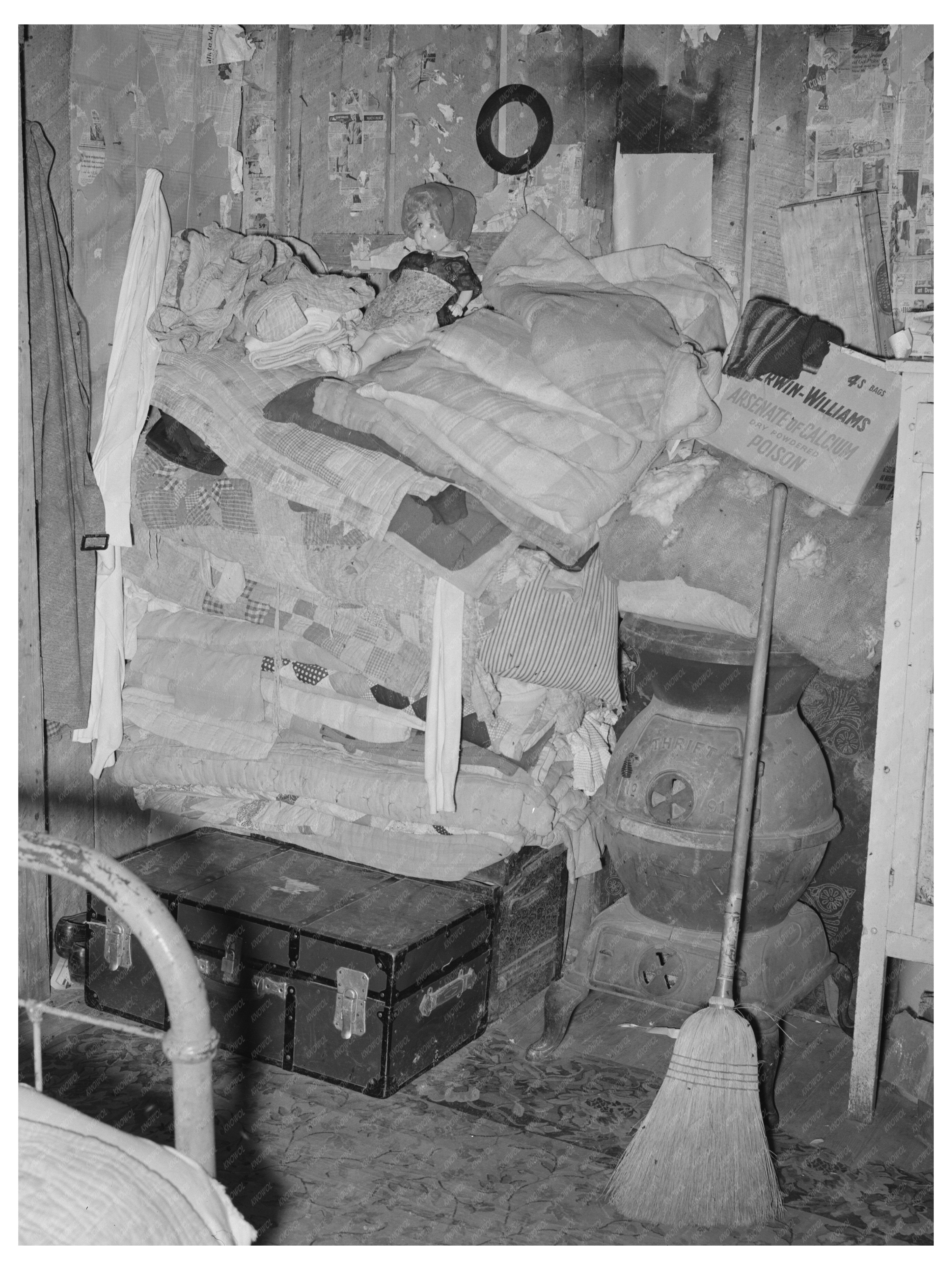 Tenant Farmers Bedroom Arkansas River Bottoms June 1939