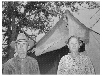 Elderly Couple in Tent Home Sequoyah County 1939