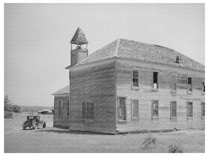 Vintage 1939 School Building in Akins Oklahoma