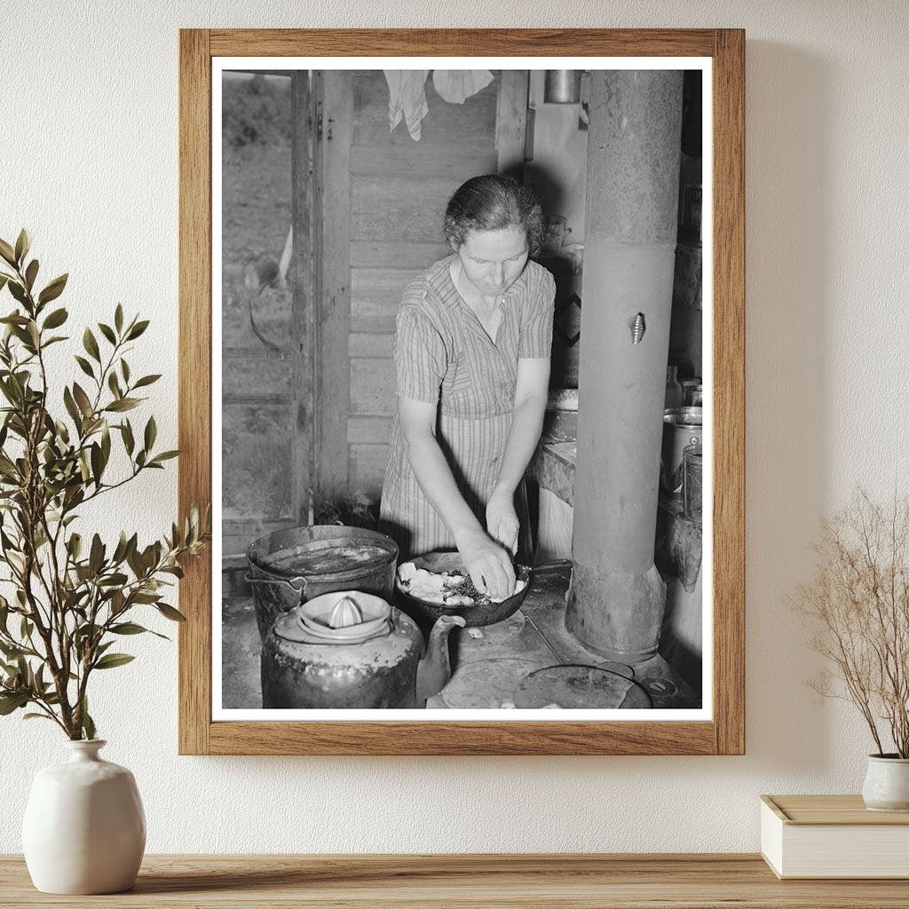 Wife of Farmer Prepares Blackberry Pie June 1939