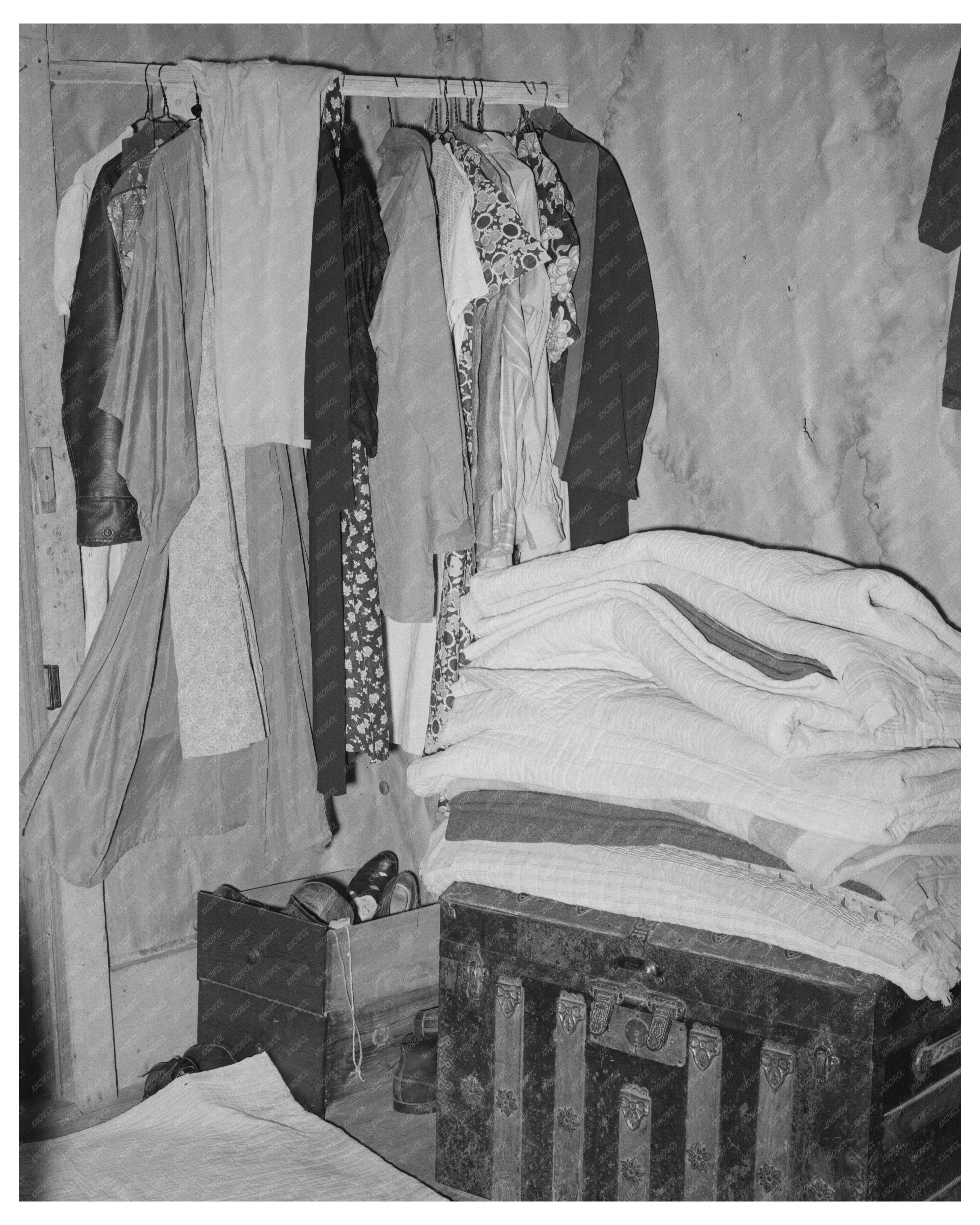 Farm Family Bedroom in Oklahoma June 1939