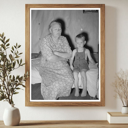 Tenant Farmer and Grandson on Oklahoma Farm 1939