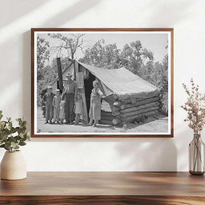 Vintage Family Outside Tent Home Sallisaw Oklahoma 1939