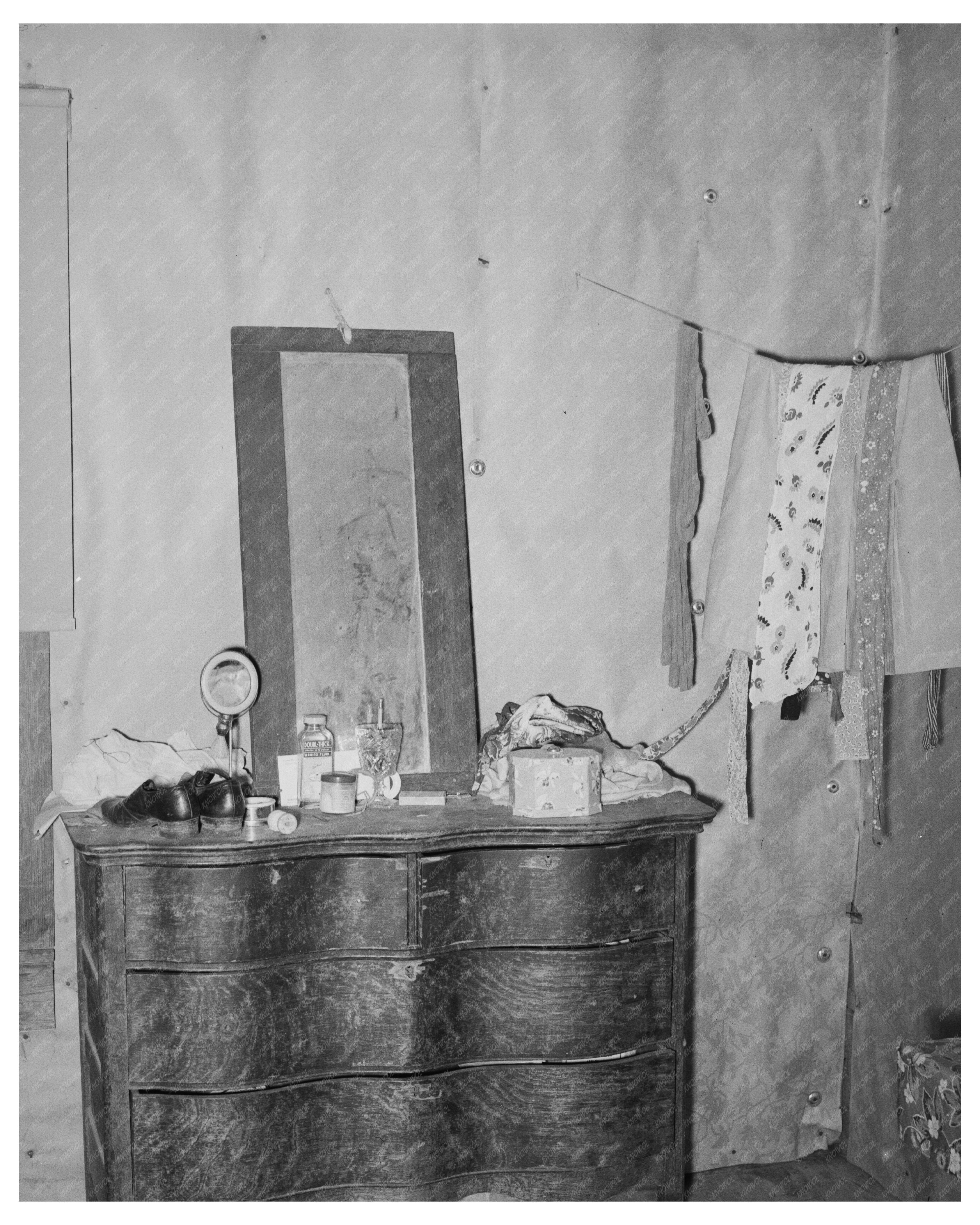 Tenant Farmer Bedroom in Sallisaw Oklahoma June 1939