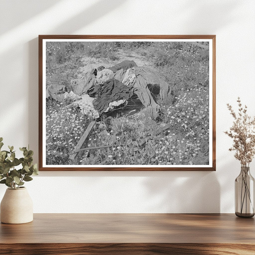 Vintage Clothes Drying on Fence Oklahoma June 1939