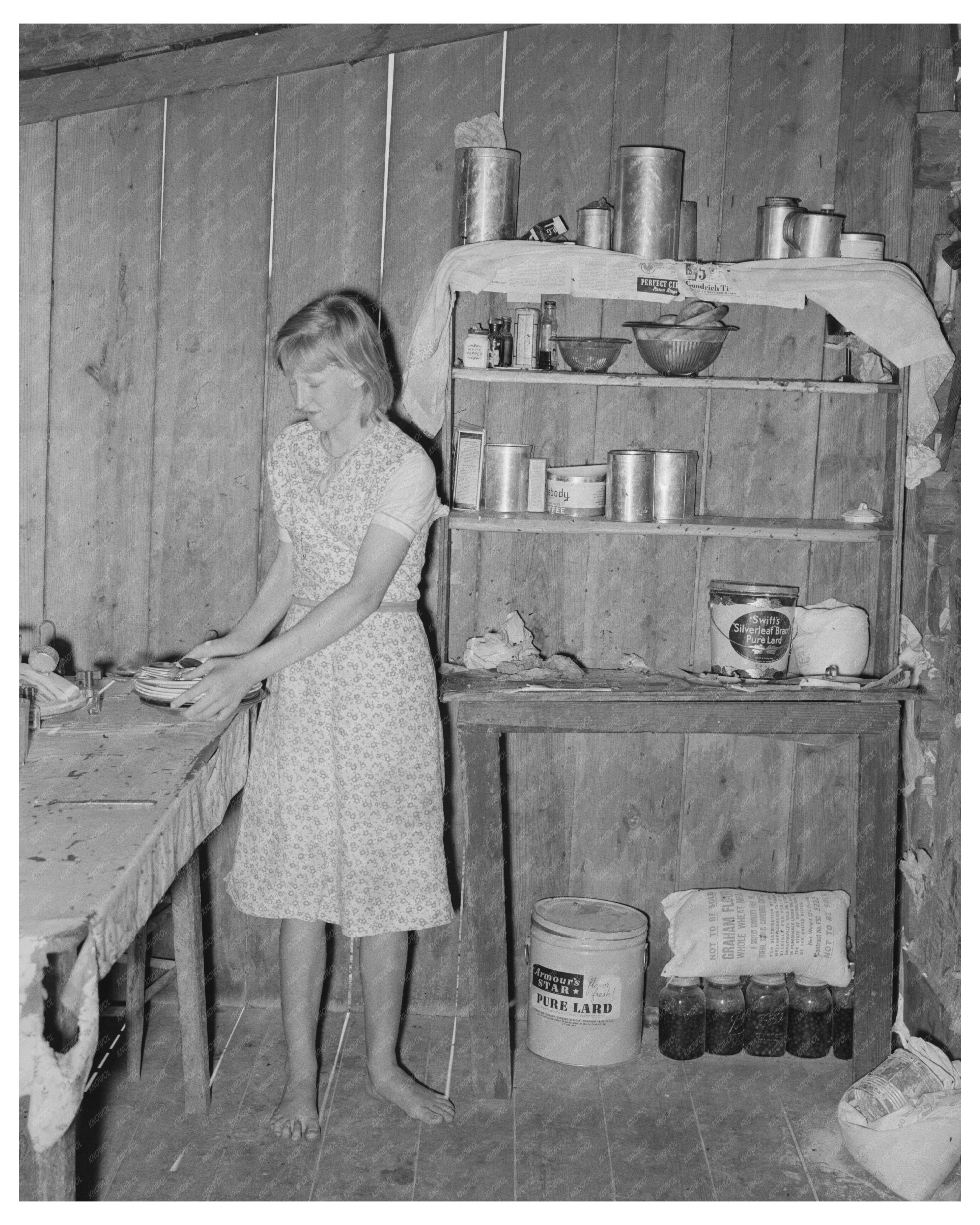 1939 Kitchen of Agricultural Day Laborer in Oklahoma