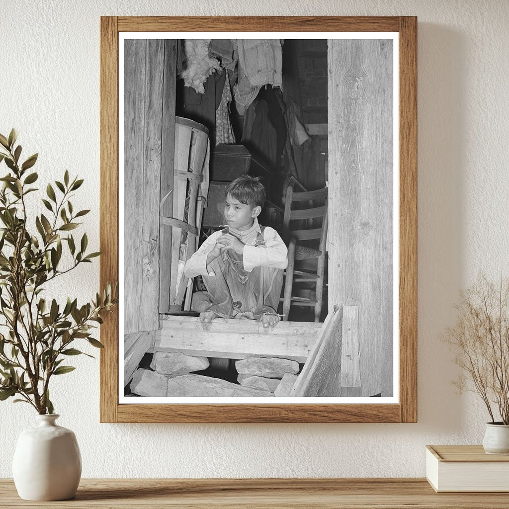 Indian Child at Farm Home Sallisaw Oklahoma June 1939