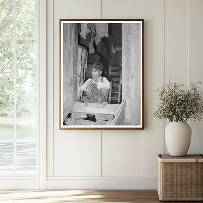 Indian Child at Farm Home Sallisaw Oklahoma June 1939