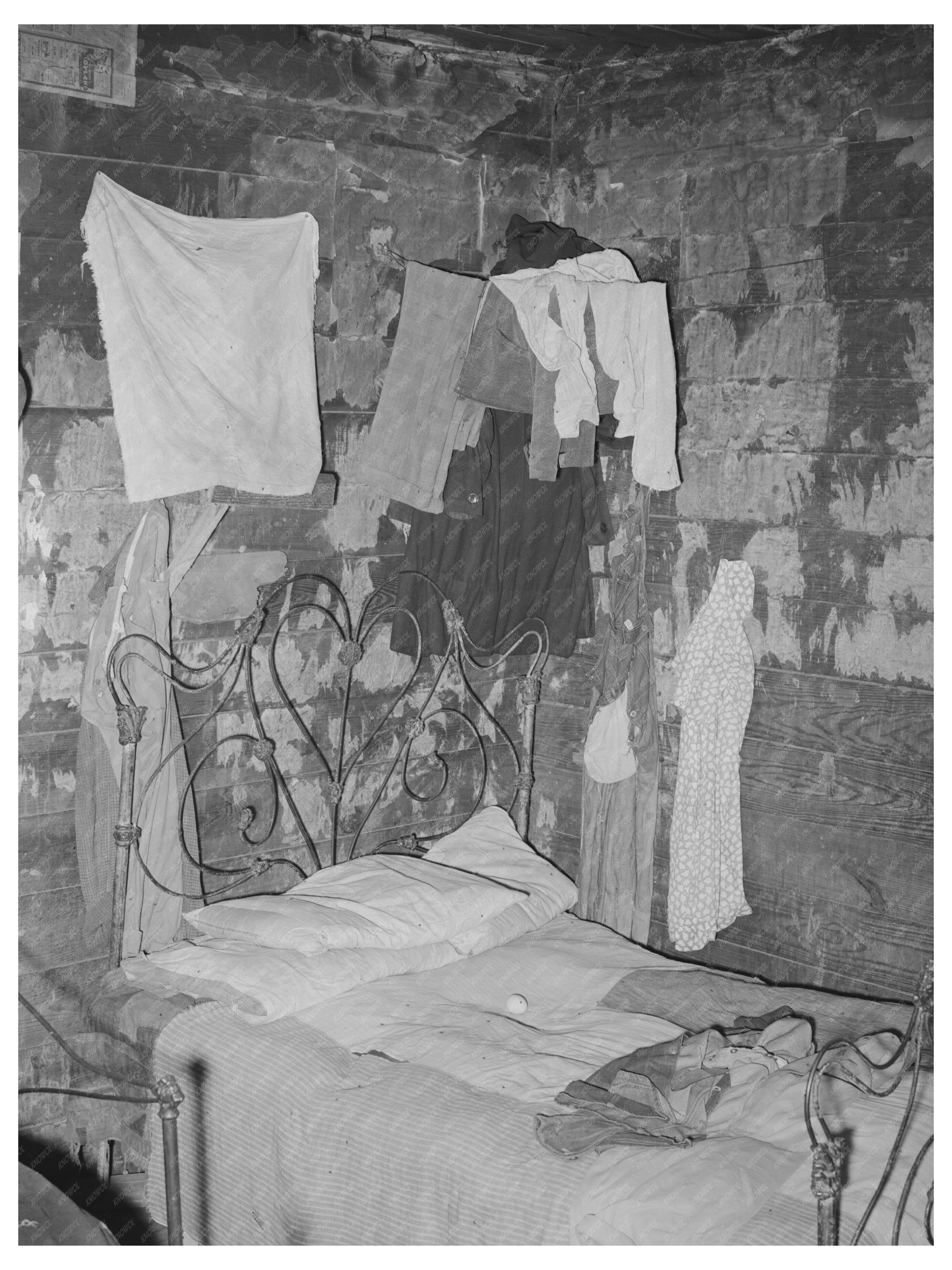 Tenant Farmer Bedroom Muskogee County Oklahoma 1939