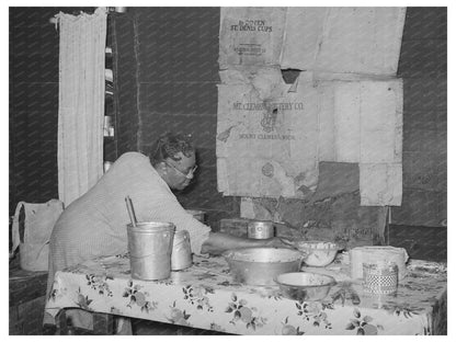 Muskogee County Tenant Farmer Kitchen Table June 1939