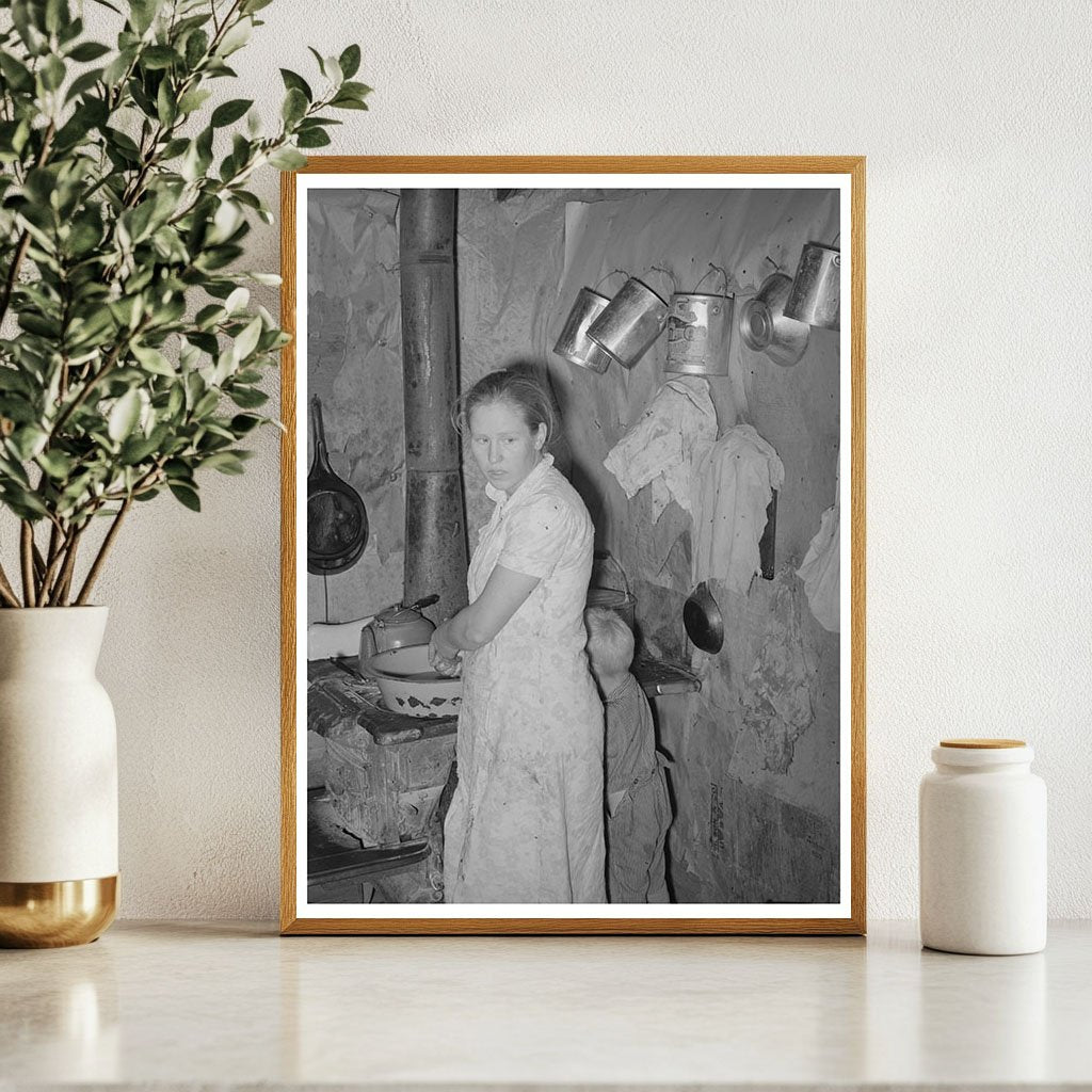 Tenant Farmers Wife and Son McIntosh County Oklahoma 1939