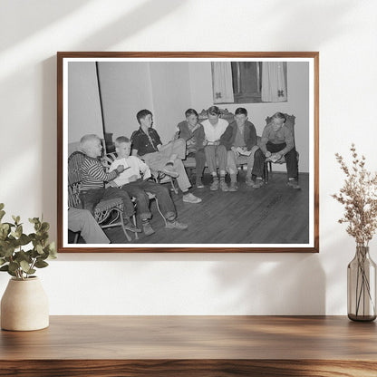 Boys Campfire Gathering in El Porvenir New Mexico 1939