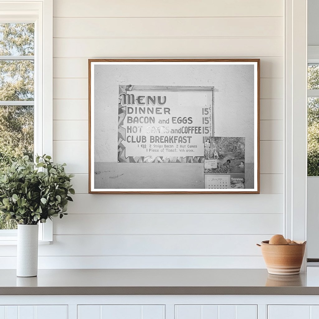 1939 Vintage Family-Style Restaurant Menu Muskogee Oklahoma