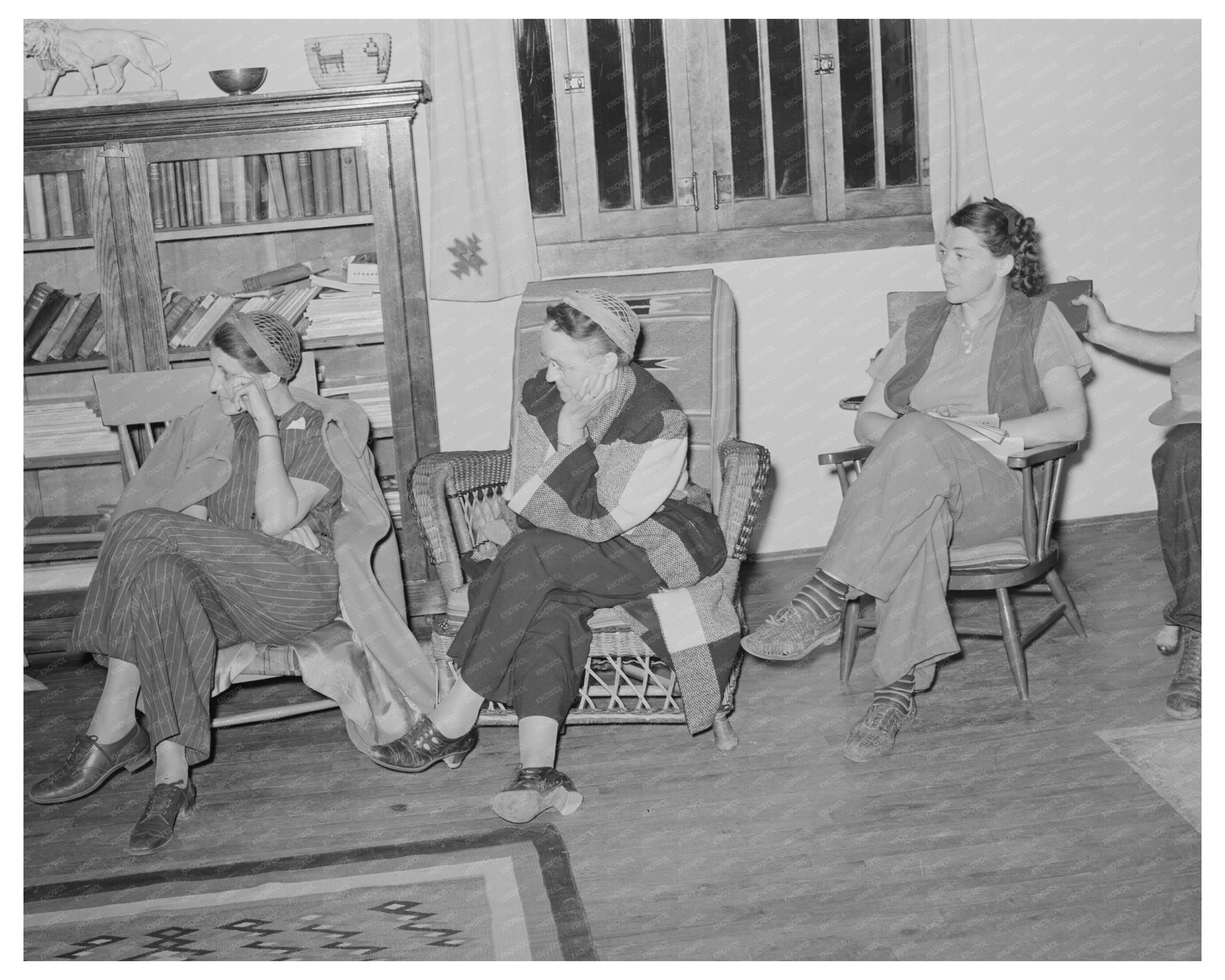 Women Listening to Boys Sing at El Porvenir Lodge 1939