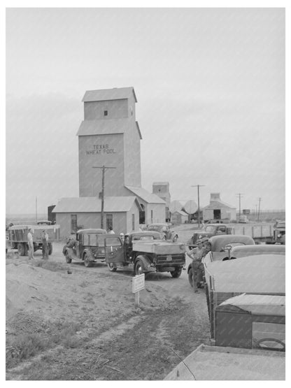 Trucks at Wheat Elevator Amarillo Texas July 1939