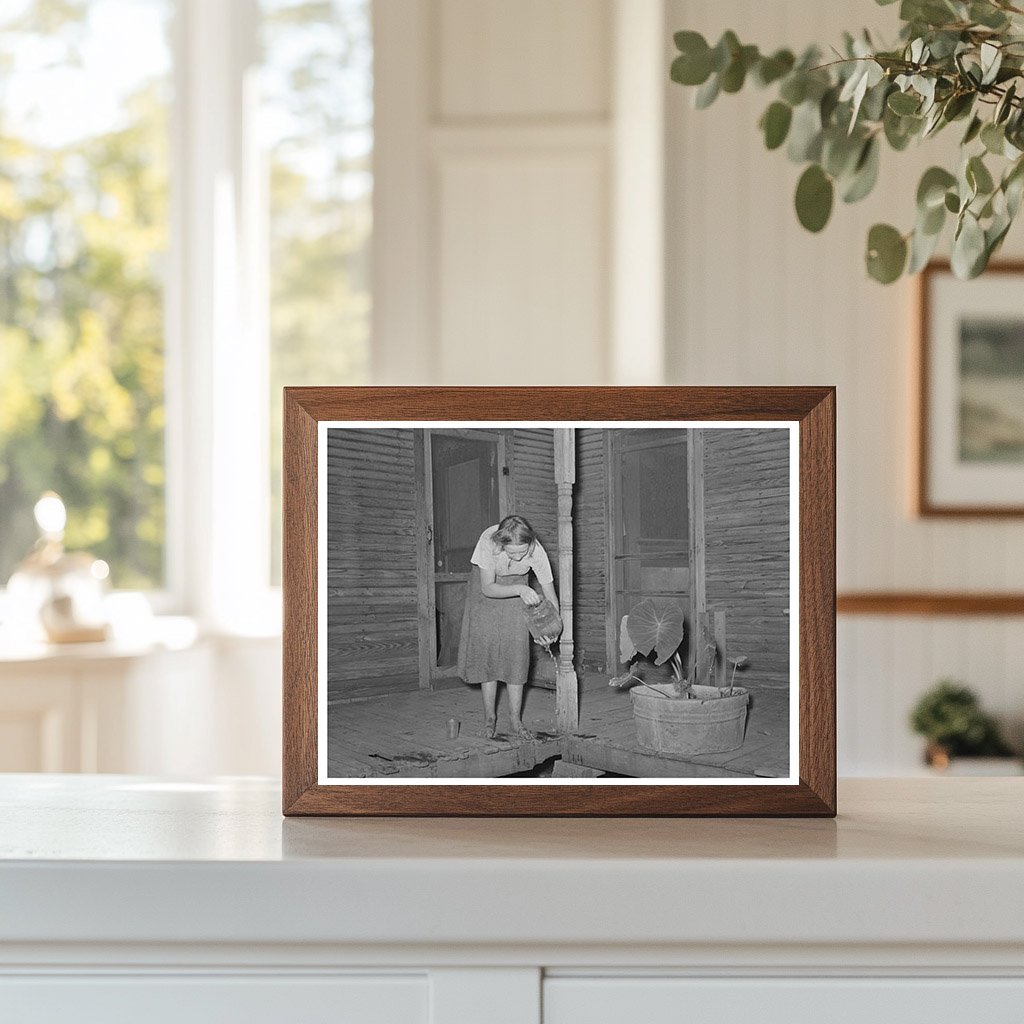 Vintage 1939 Oklahoma Farmhouse Front Porch Scene