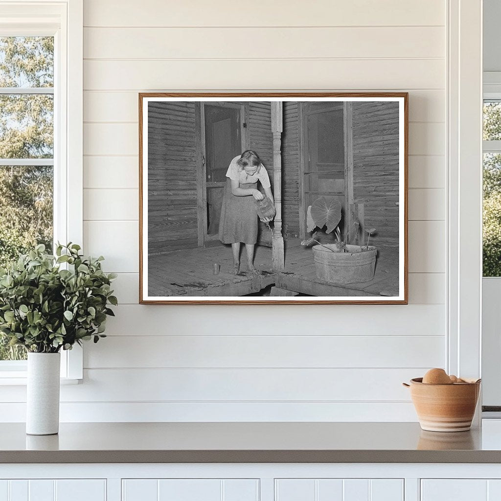 Vintage 1939 Oklahoma Farmhouse Front Porch Scene