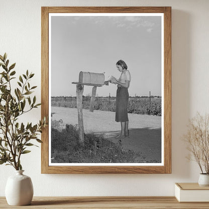 Daughter of Tenant Farmer Retrieves Mail July 1939