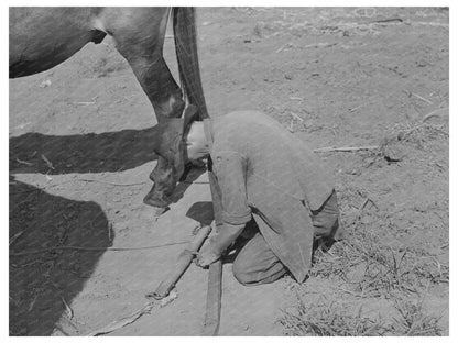 Son of Tenant Farmer Prepares for Work Muskogee 1939