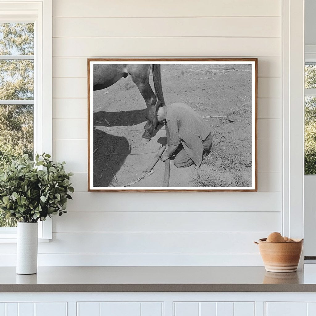Son of Tenant Farmer Prepares for Work Muskogee 1939