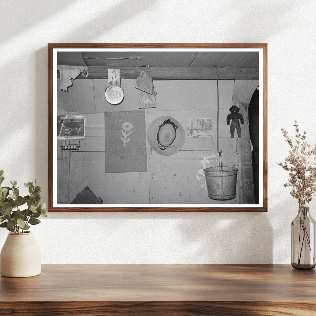 Interior of Mays Avenue camp shack July 1939