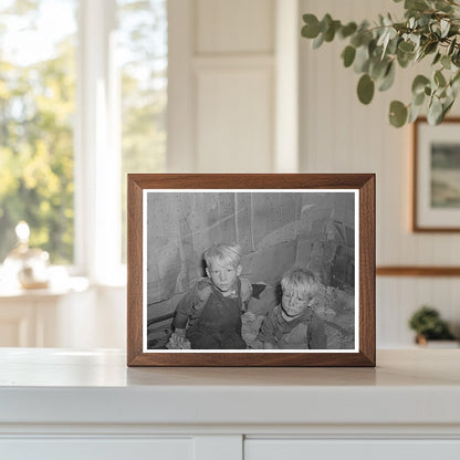 Mays Avenue Camp Children in Shack Oklahoma City 1939