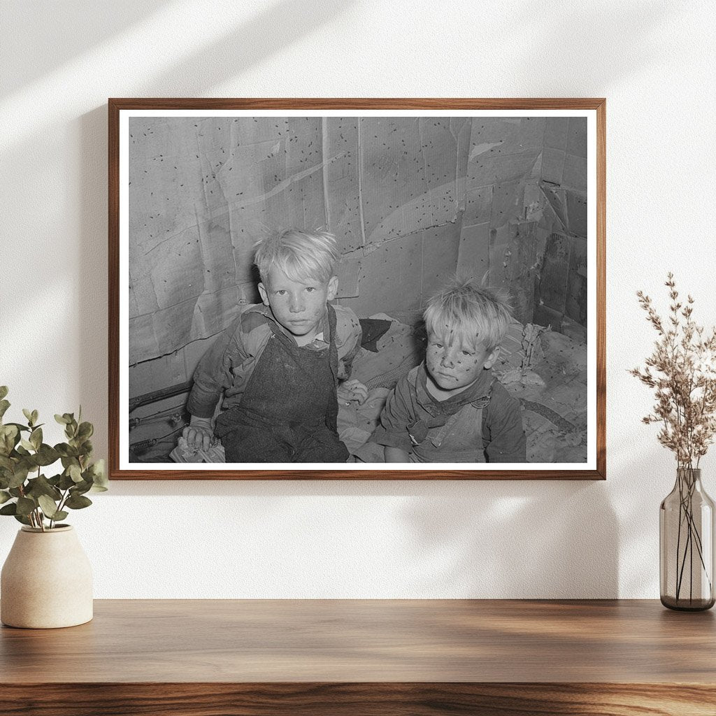 Mays Avenue Camp Children in Shack Oklahoma City 1939