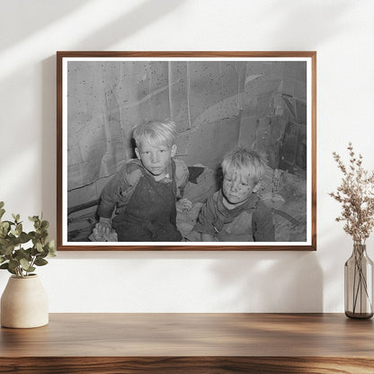 Mays Avenue Camp Children in Shack Oklahoma City 1939